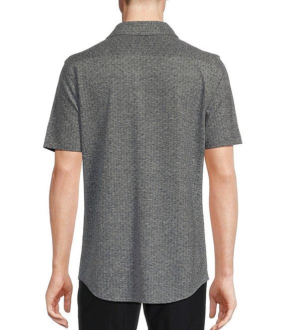 Daniel Cremieux Signature Label Jersey Jacquard Short Sleeve Coatfront Shirt Product Image