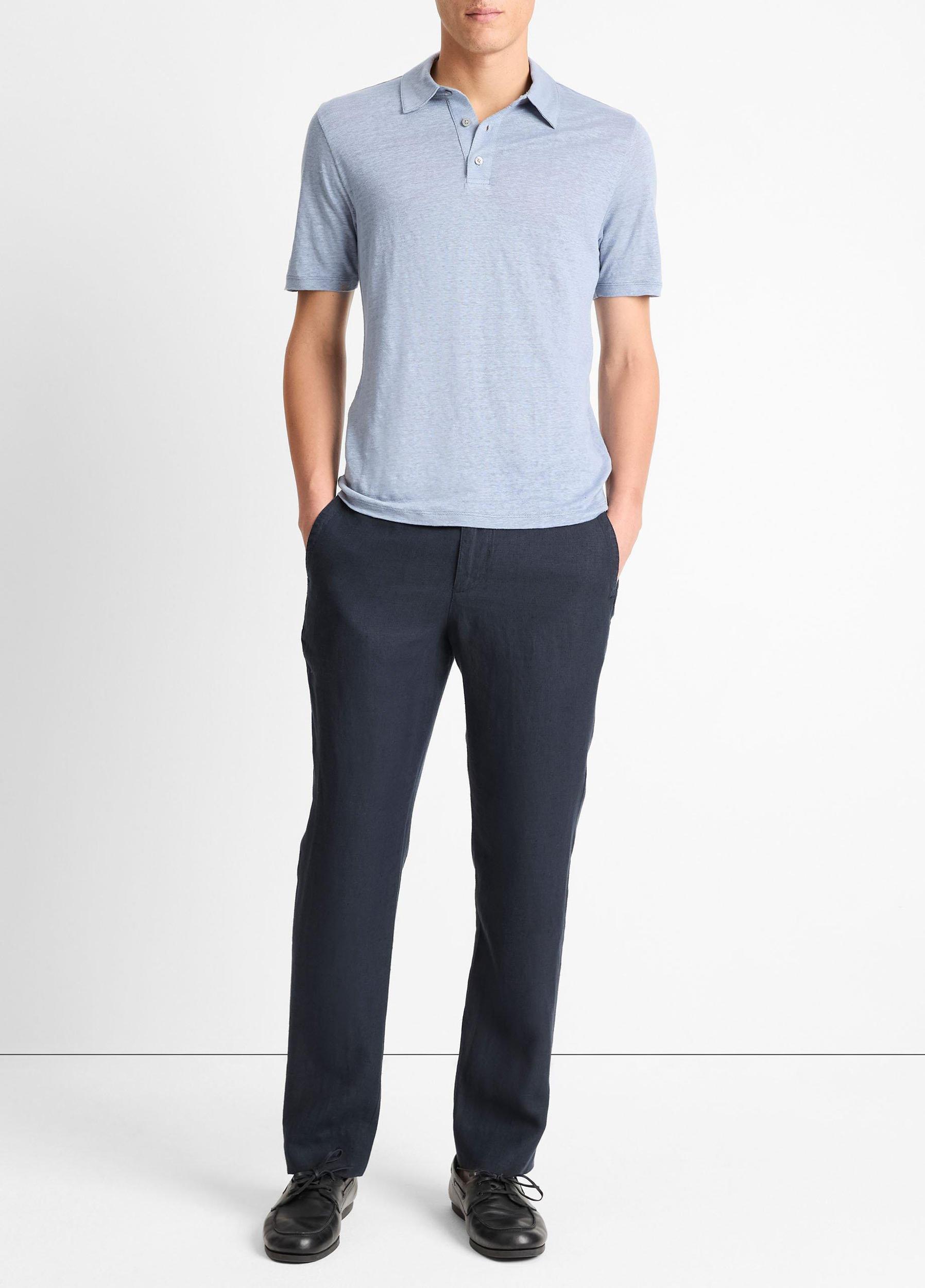 Linen Polo Shirt Product Image