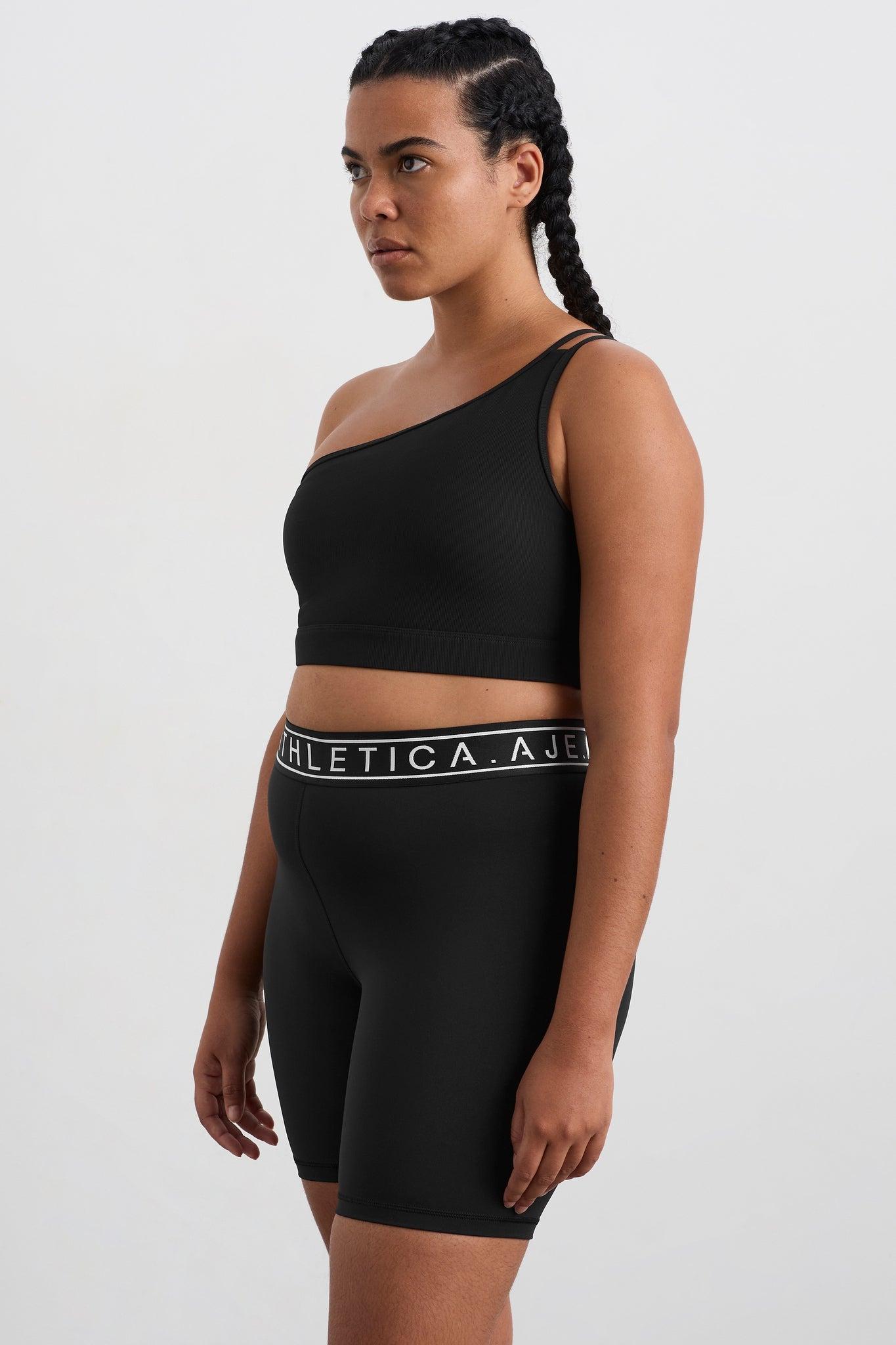 Asymmetric Ribbed Crop Top 386 Product Image
