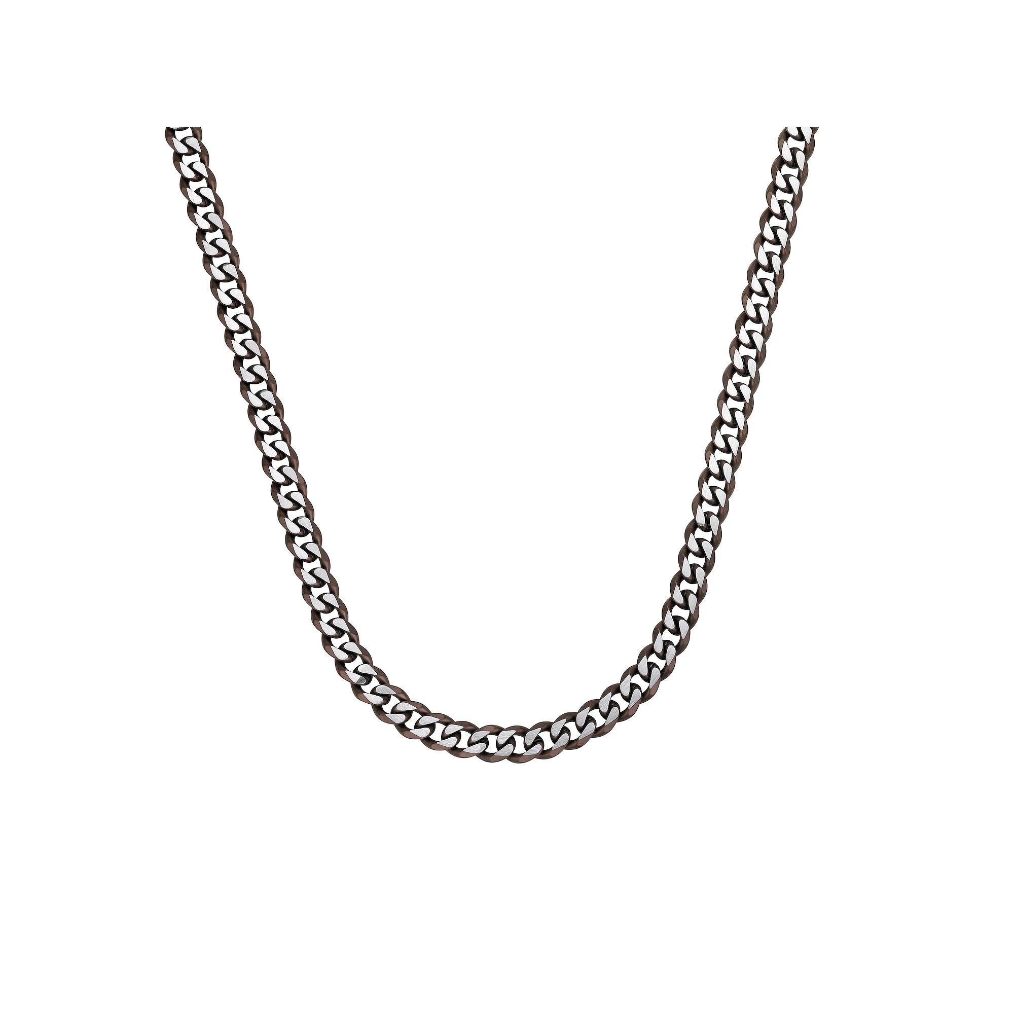 Men's LYNX Stainless Steel Curb Chain Necklace, Size: 30", Brown Tone Product Image