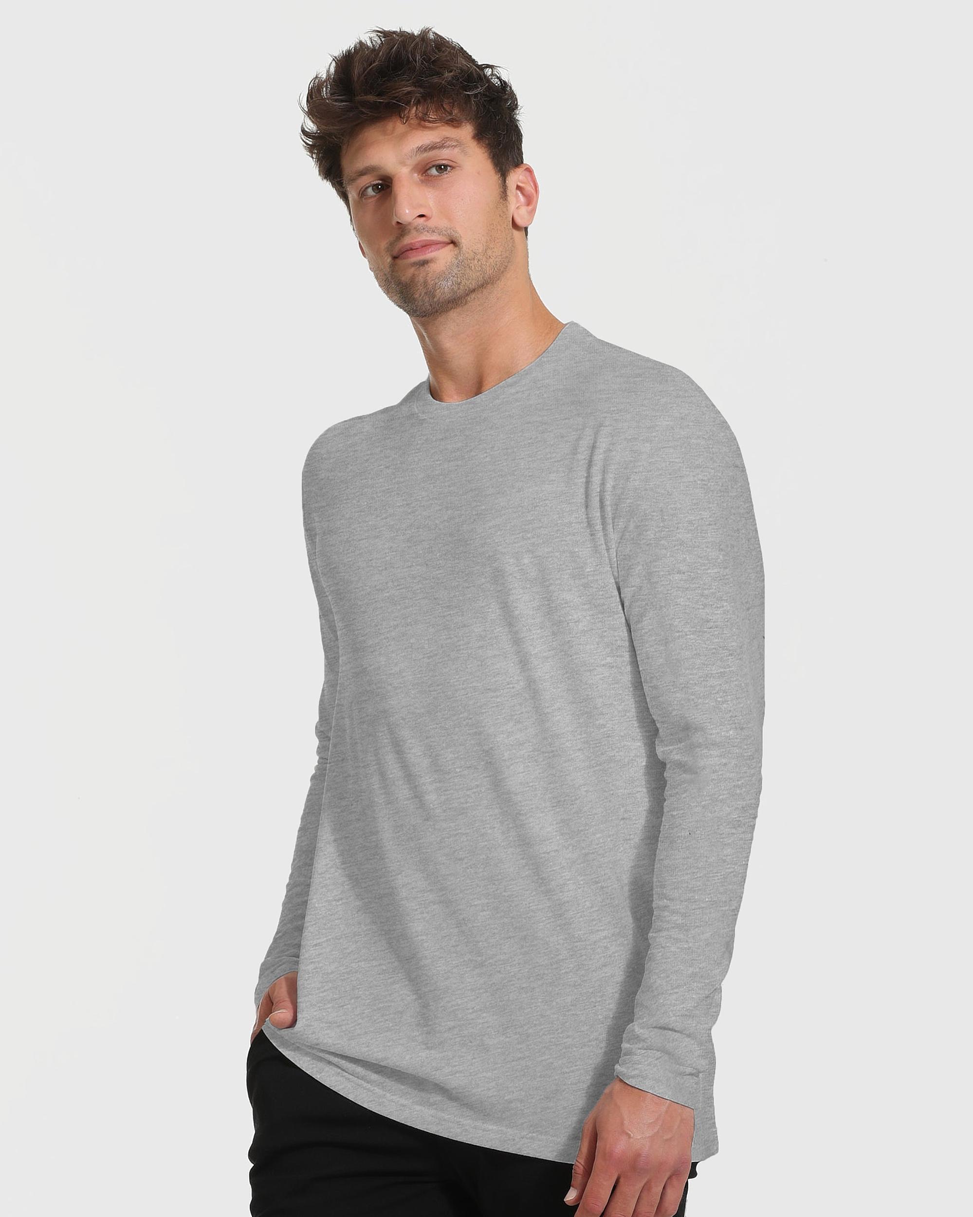 Heather Gray Tall Long Sleeve T-Shirt Product Image