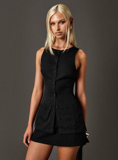 Mystick Vest Top Black Product Image