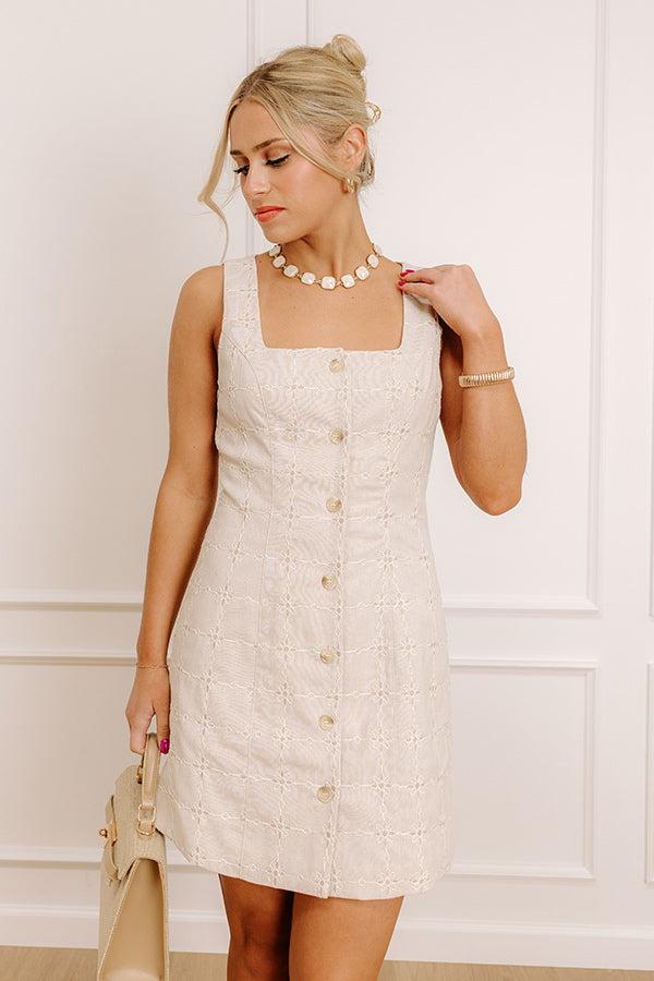 Central Park Chic Embroidered Mini Dress Product Image