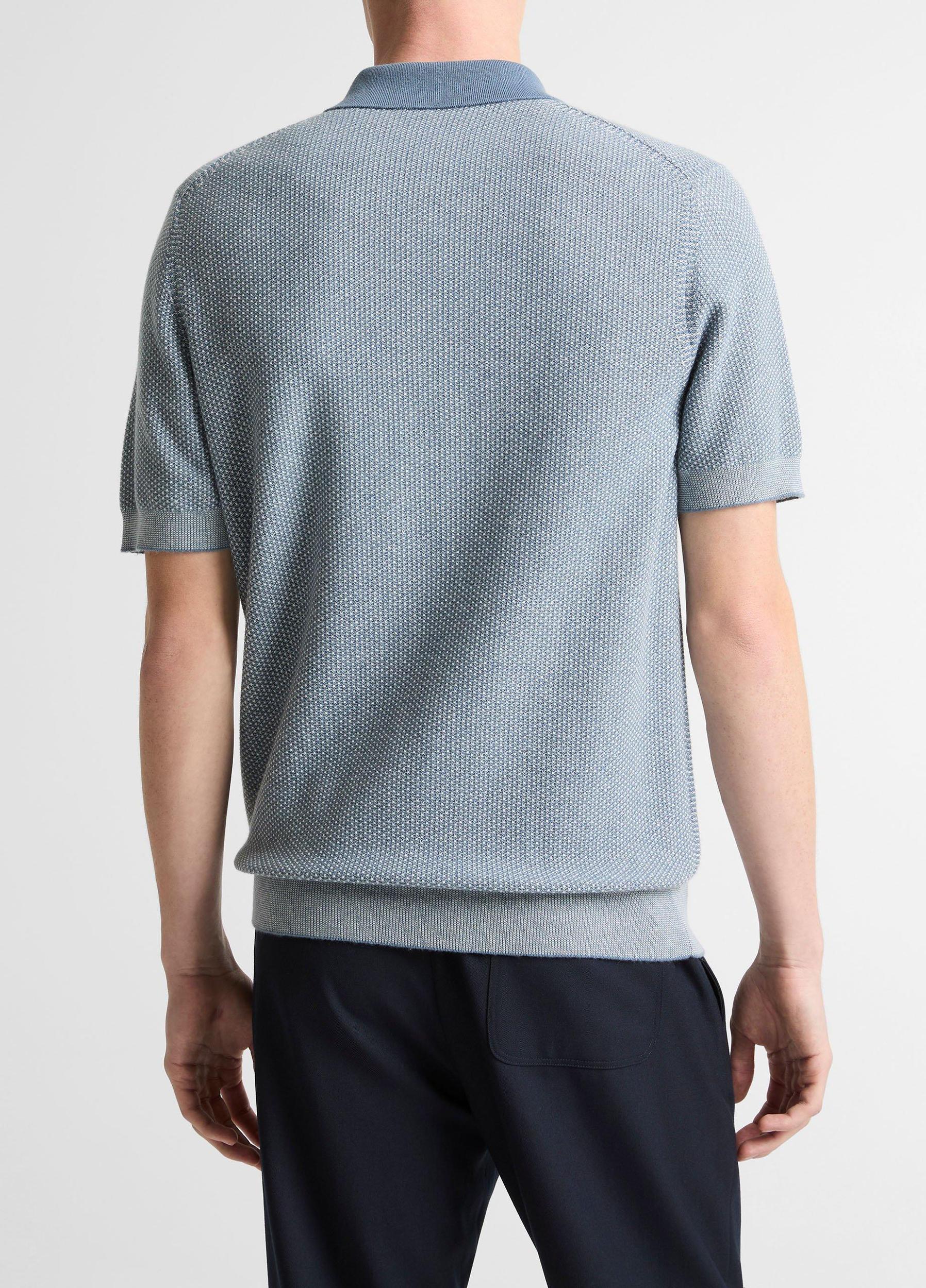 Geo-Jacquard Wool-Blend Blend Polo Sweater Product Image