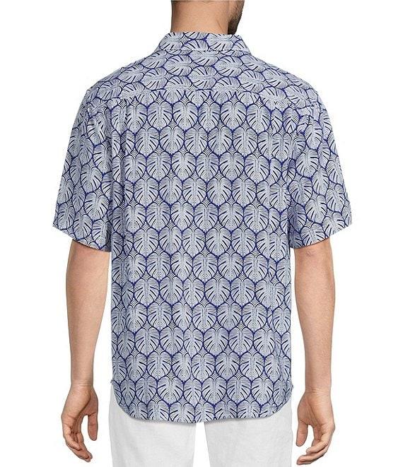 Tommy Bahama Veracrus Cay Monstera Tiles Short Sleeve Woven Shirt Product Image