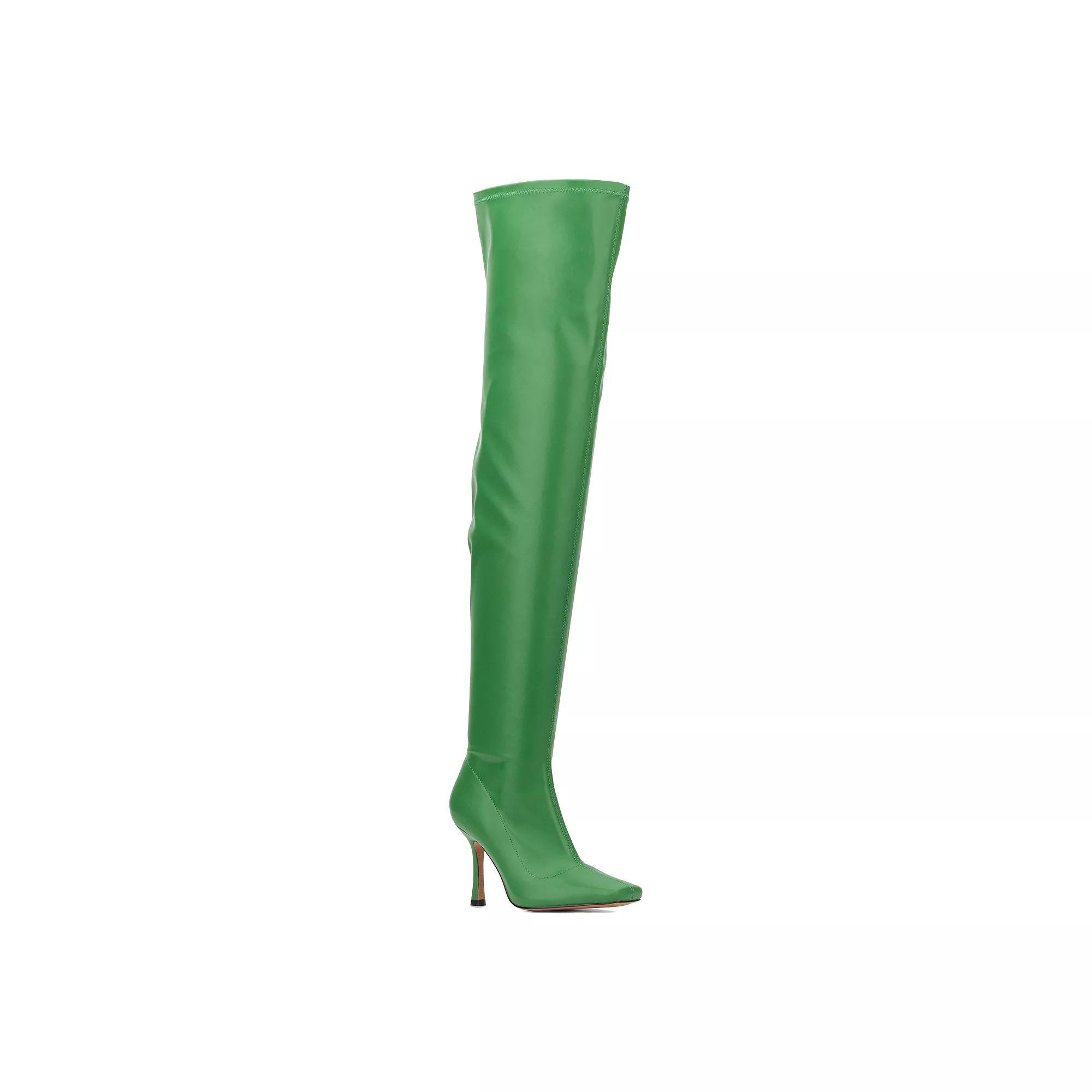 New York & Company Natalia Women's Thigh-High Boots, Size: 6.5, Green Product Image
