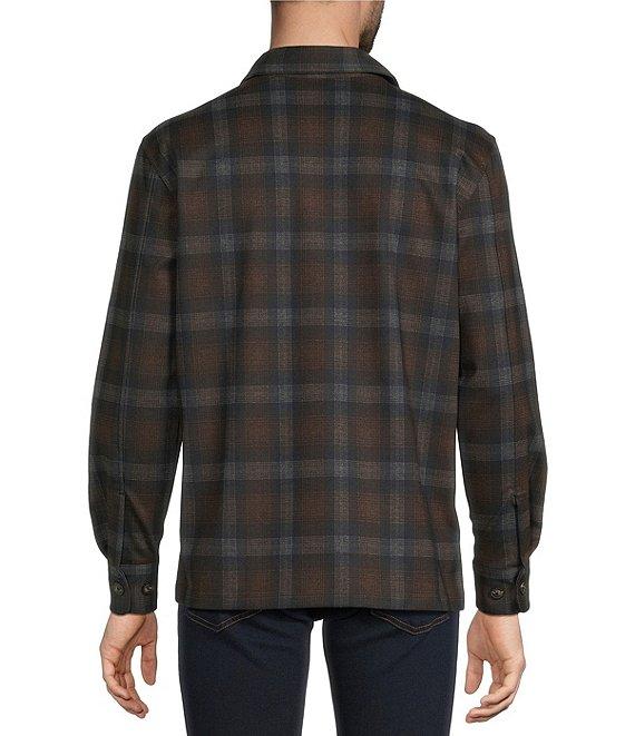 Hart Schaffner Marx The Reserve Collection Plaid Long Sleeve Shirt Jacket Product Image