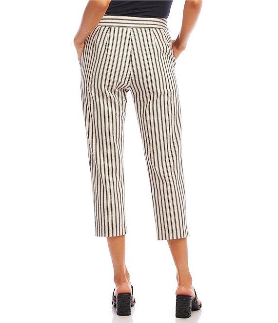 Karen Kane Vertical Stripe High-Rise Straight Leg Pants Product Image