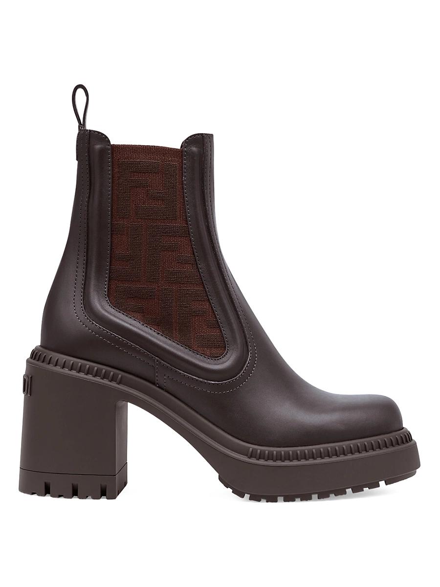 Womens Domino 95MM Leather Biker Booties Product Image