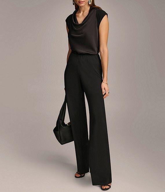 Donna Karan Flat Front Wide Leg Pants Product Image