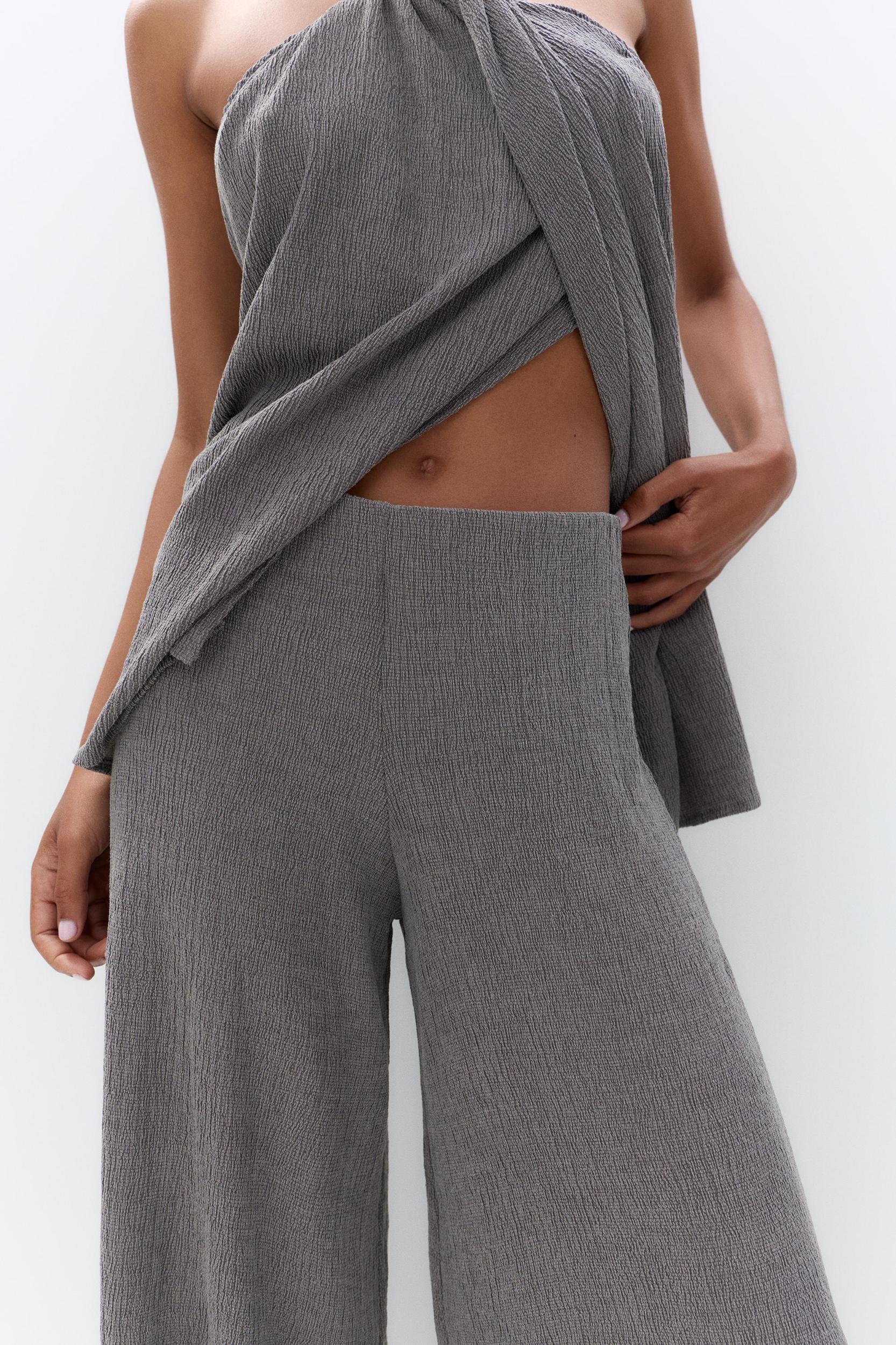 Rustic wide-leg pants Product Image