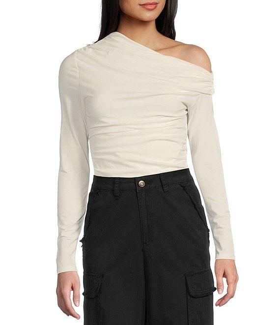 C&V Chelsea & Violet Long Sleeve Off-The-Shoulder Bodysuit Product Image