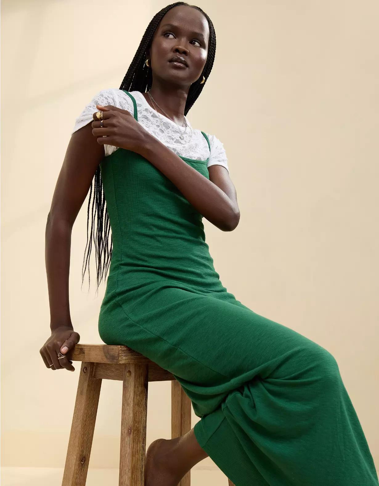 Aerie Real Soft Stretch Bodycon Maxi Dress Product Image