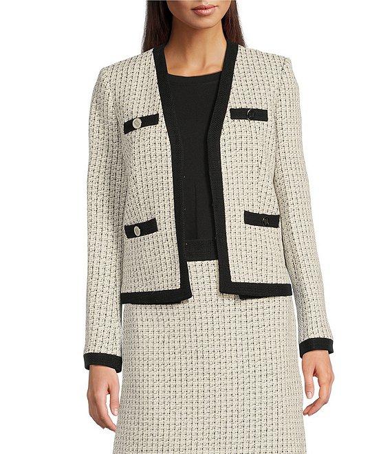 KARL LAGERFELD PARIS Open Long Sleeve Framed Jacket Product Image