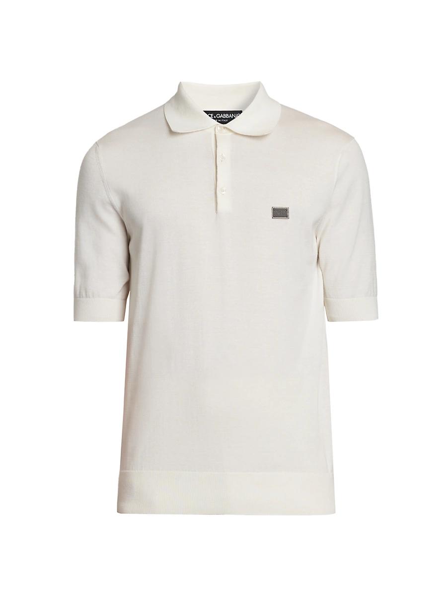 Mens Cotton Knit Polo Shirt Product Image