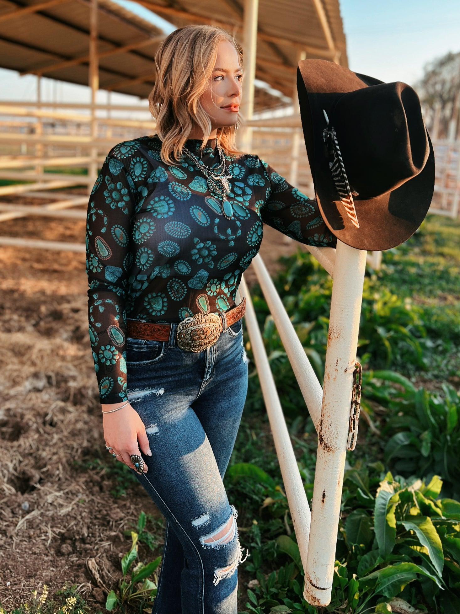 Sterling Kreek Forever In Turquoise Top Product Image