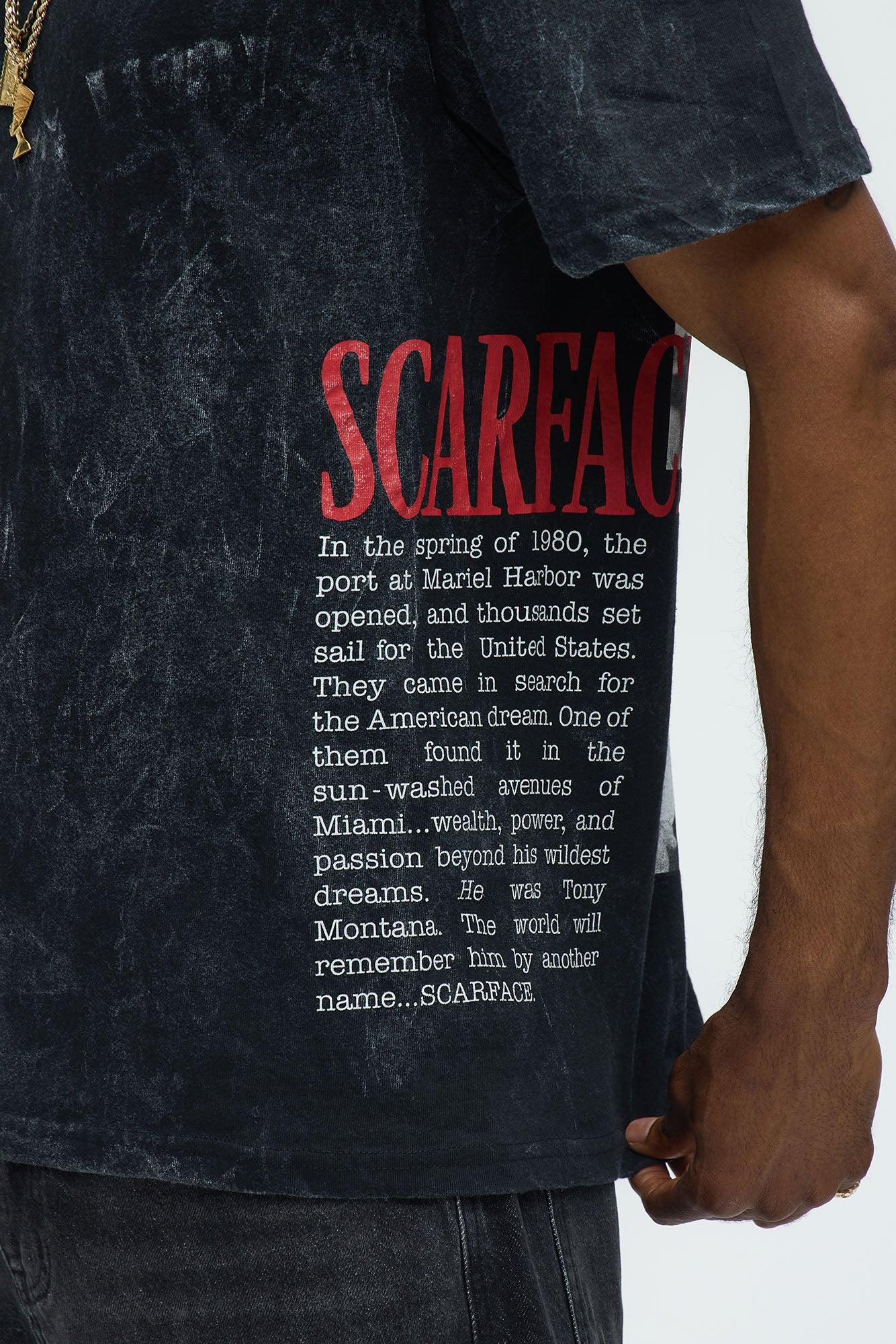 Tony Montana Scarface Short Sleeve Tee - Black Product Image