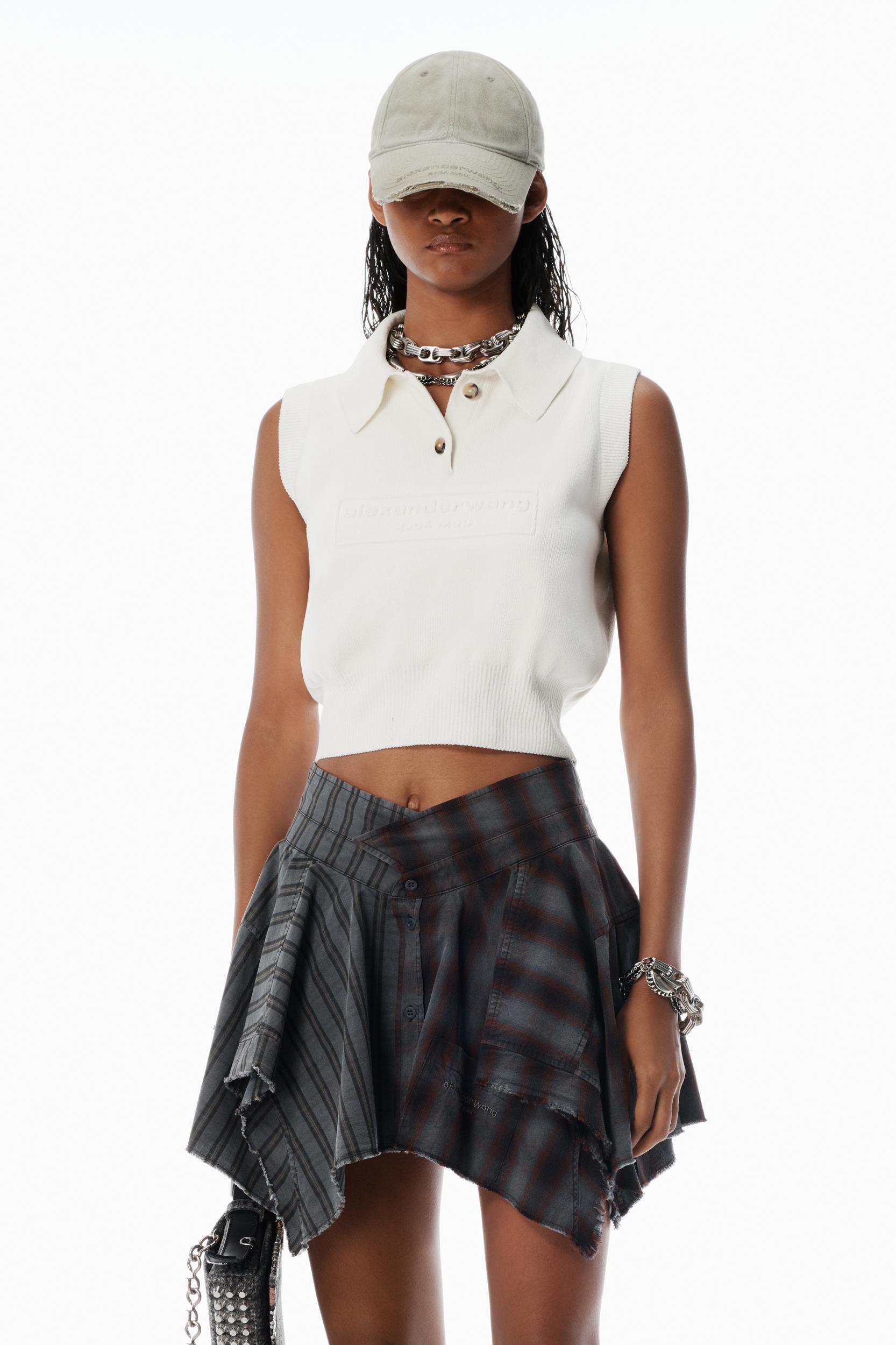 Ivory Cotton-blend Chenille Logo Polo Product Image