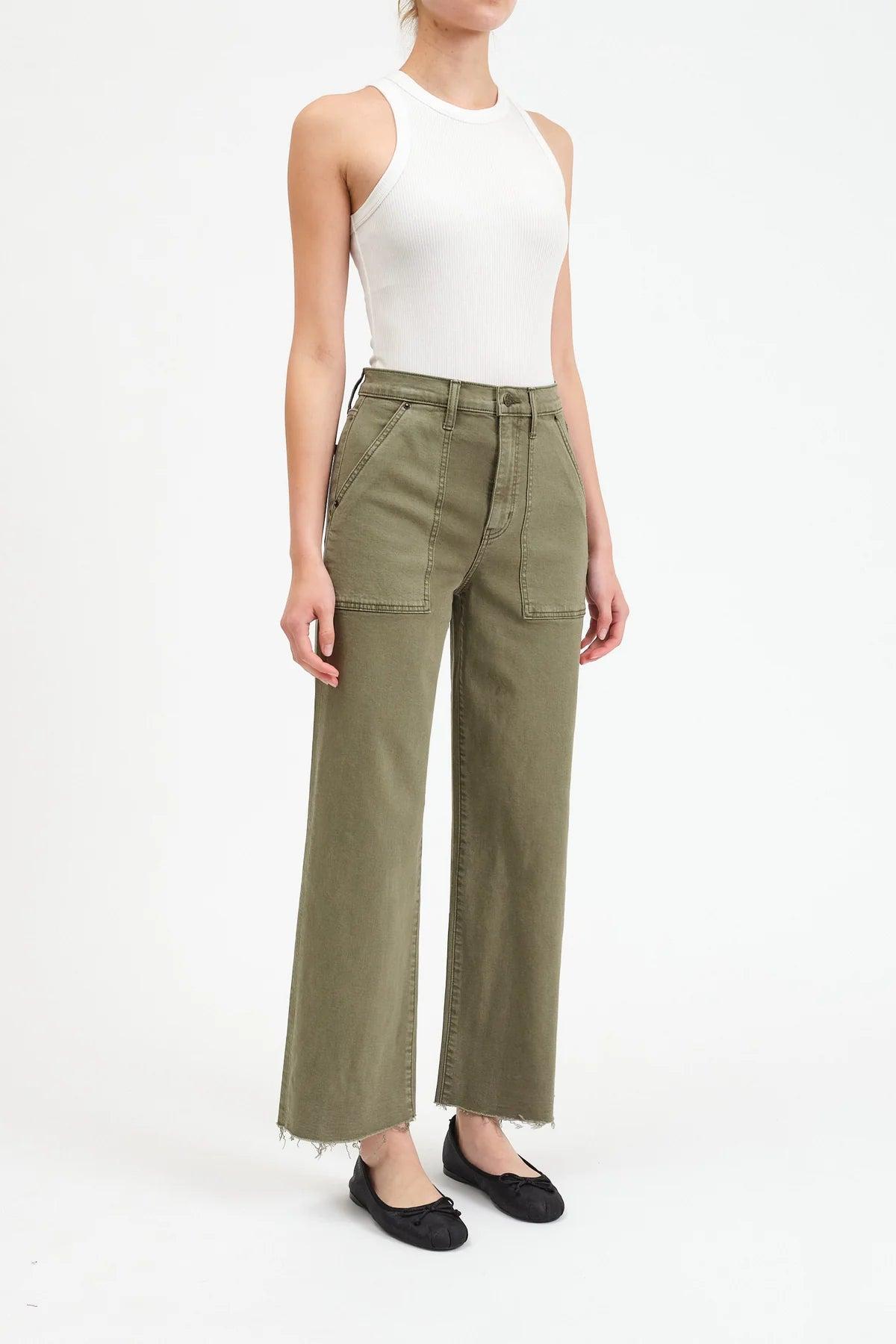 Pleaser Utility High Rise Wide Ankle - Jade Product Image