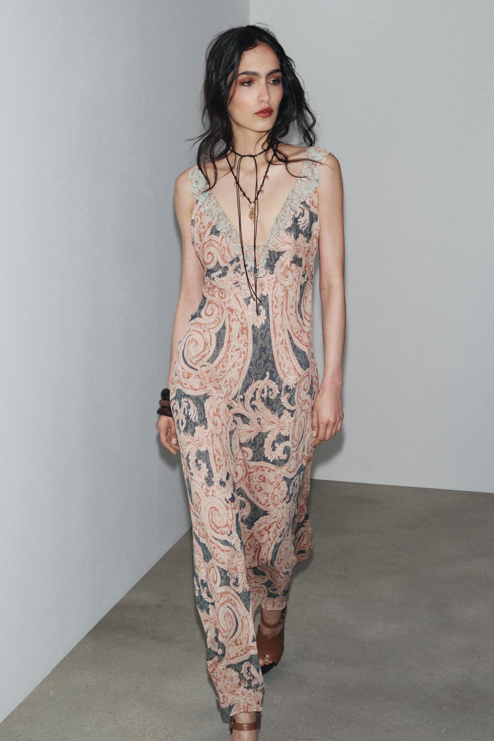 ZW COLLECTION PRINTED SLIP DRESS Product Image