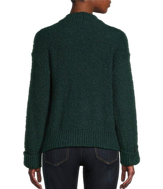 Democracy Long Sleeve Double Banded Round Neck Sweater Product Image