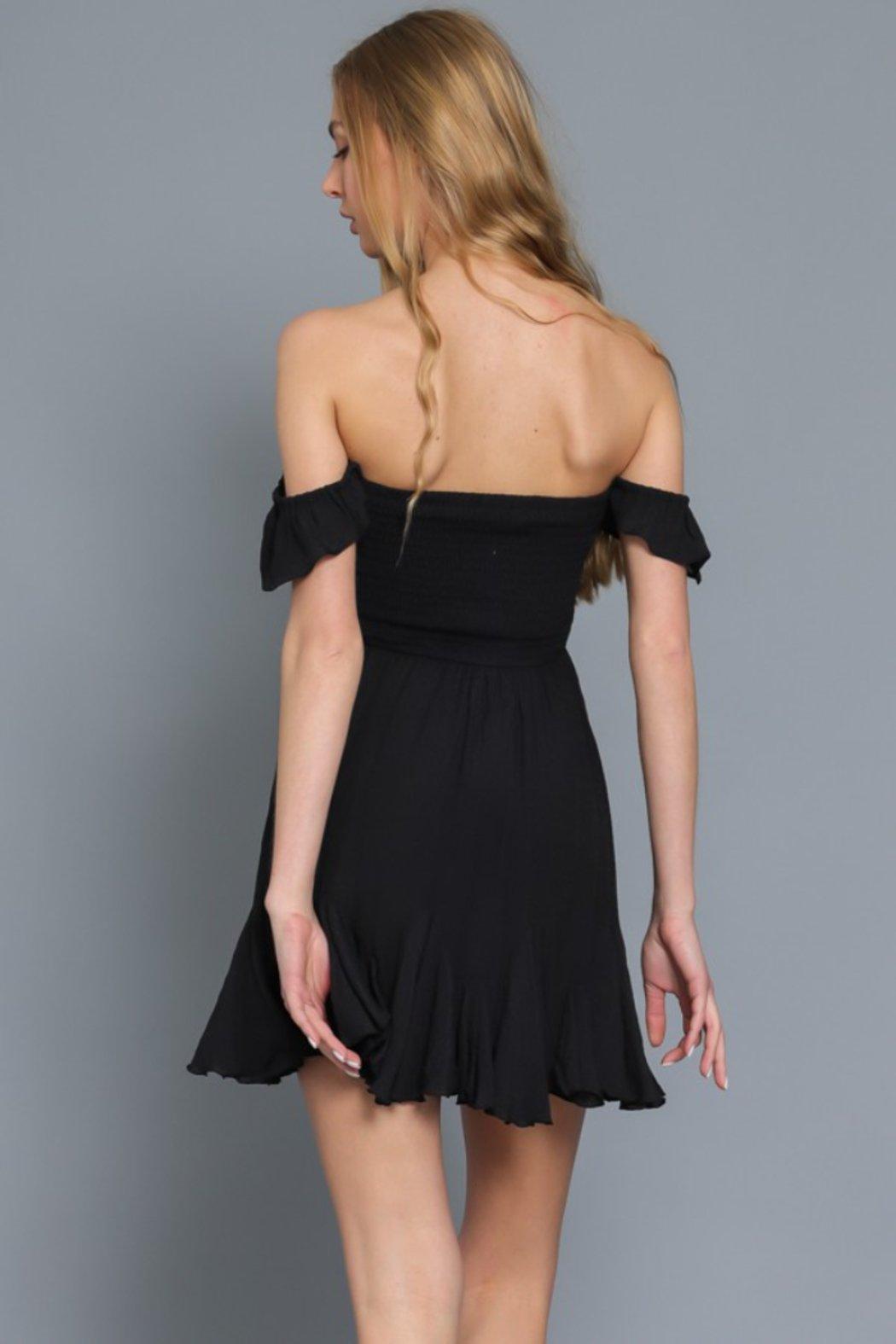 Tube Ruffle Hem Detailing Mini Dress Product Image