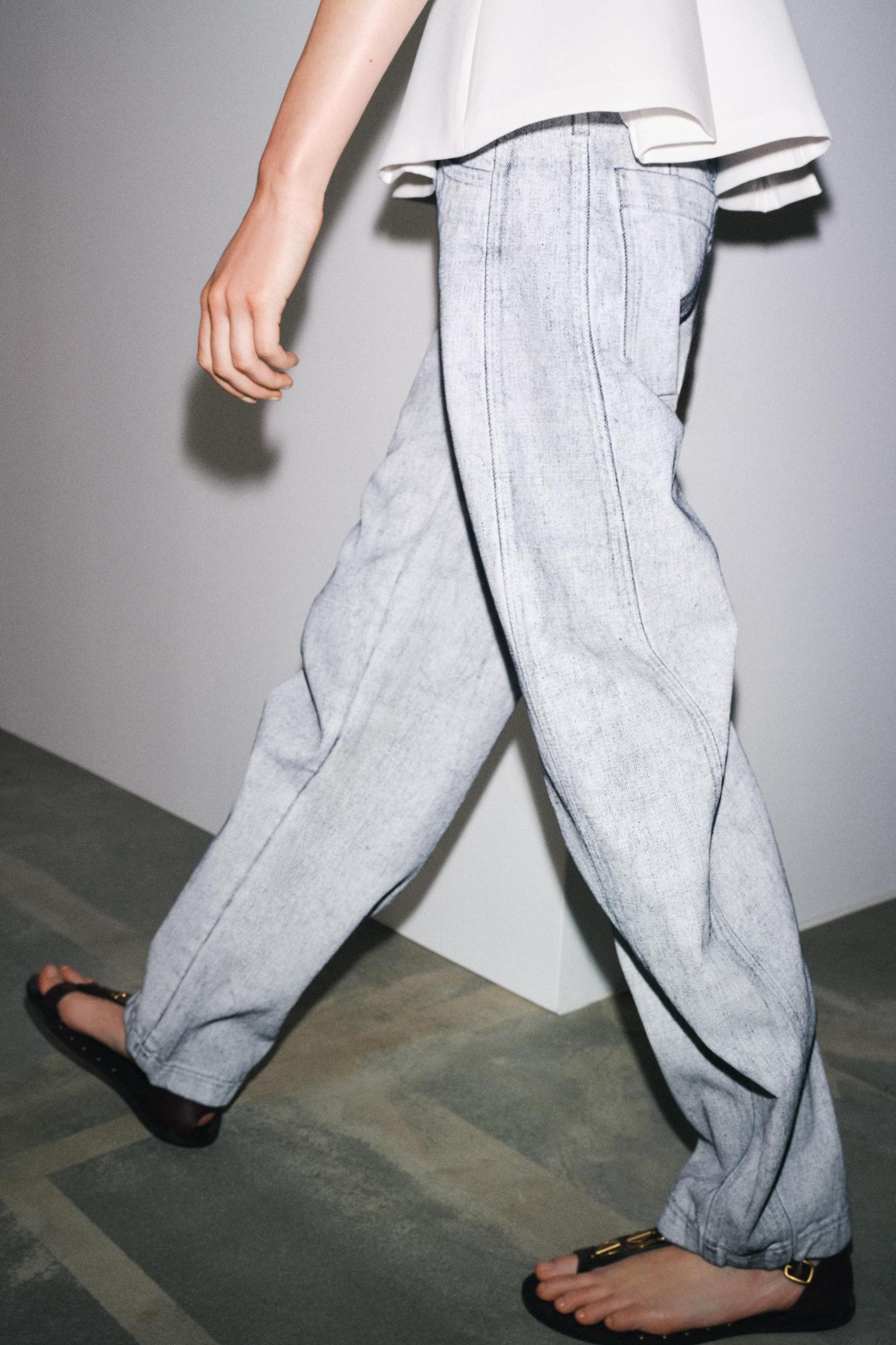 ZW COLLECTION TAPERED COATED MID-RISE JEANS Product Image