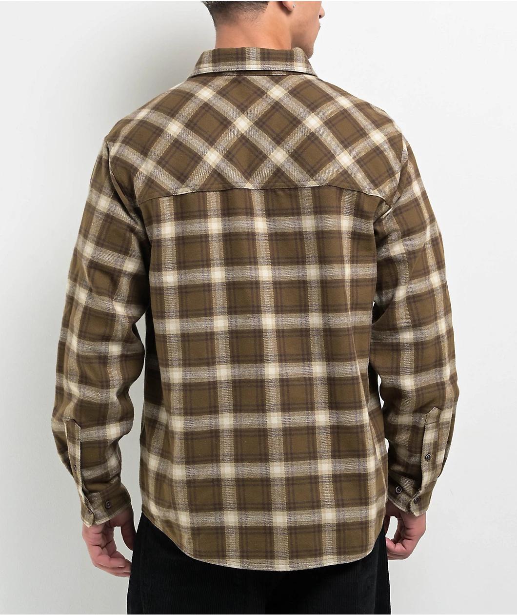 Empyre Browser Brown Plaid Flannel Shirt Product Image