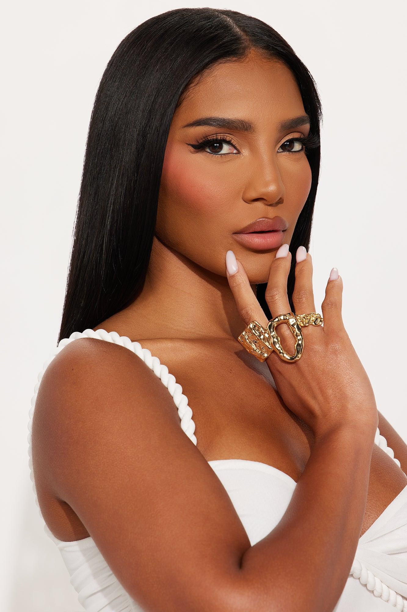 All To Myself 3 Piece Ring Set - Gold Female Product Image