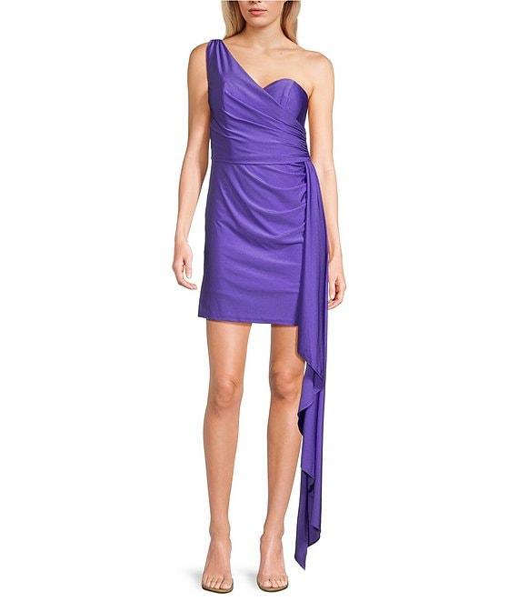GB Social One Shoulder Jersey Dress Product Image