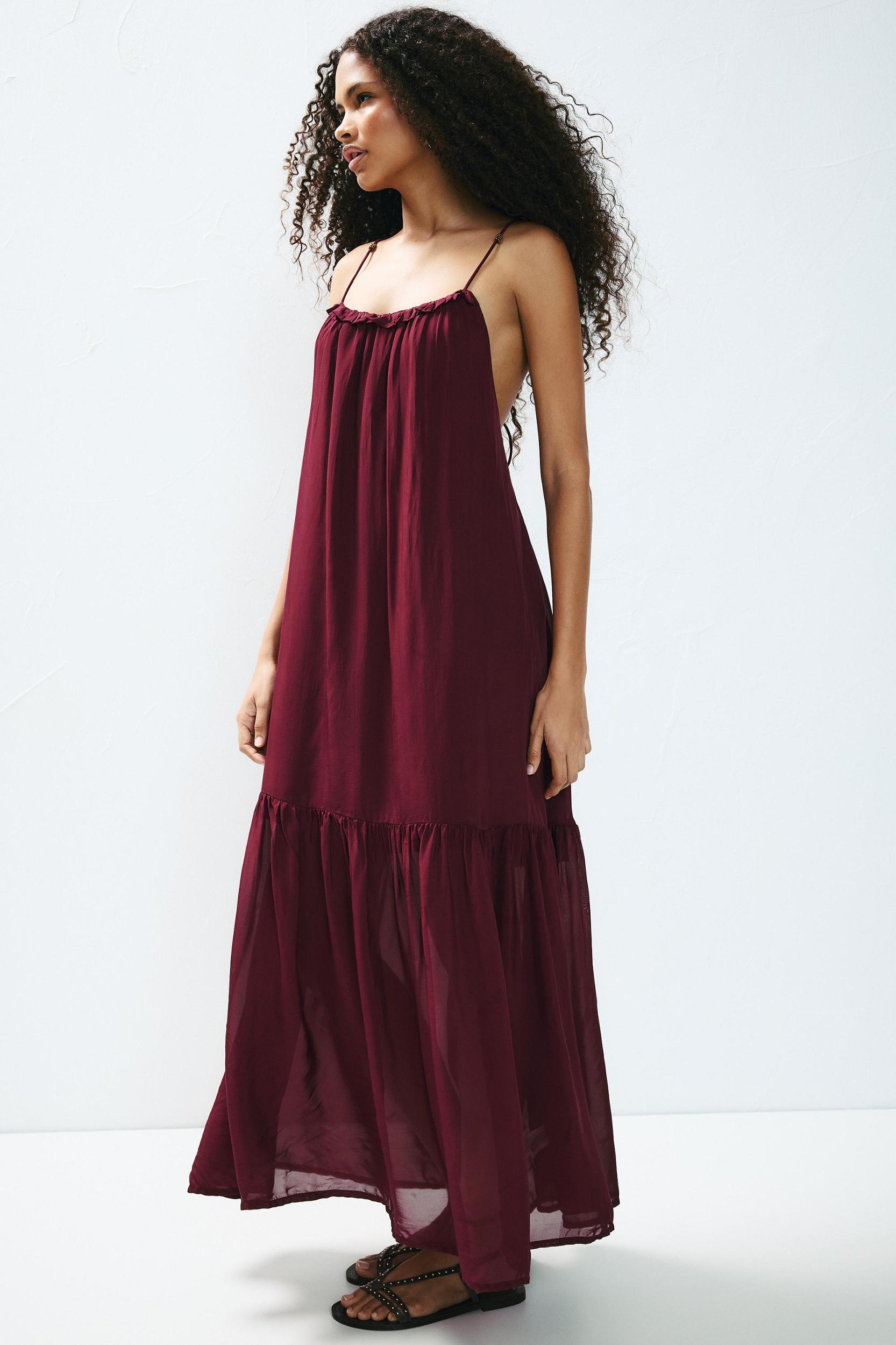 Strappy beaded midi dress Product Image