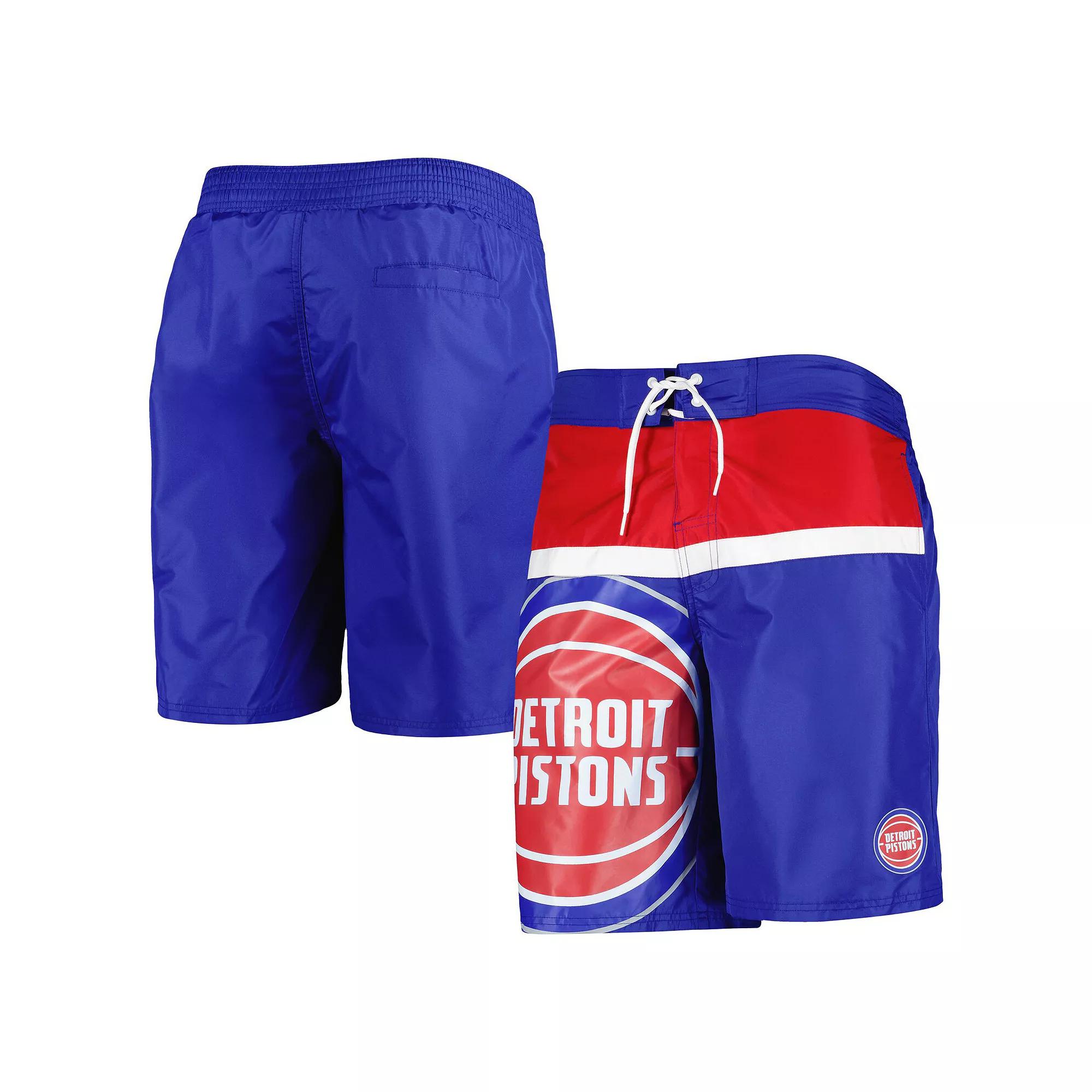 Men's G-III Sports by Carl Banks Blue Detroit Pistons Sea Wind Swim Trunks, Size: Small, Pis Blue Product Image