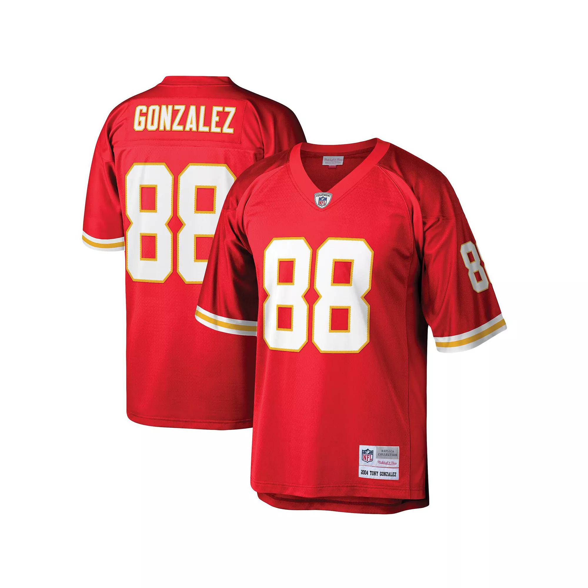 Men's Mitchell & Ness Tony Gonzalez Red Kansas City Chiefs Legacy Replica Jersey, Size: Small Product Image