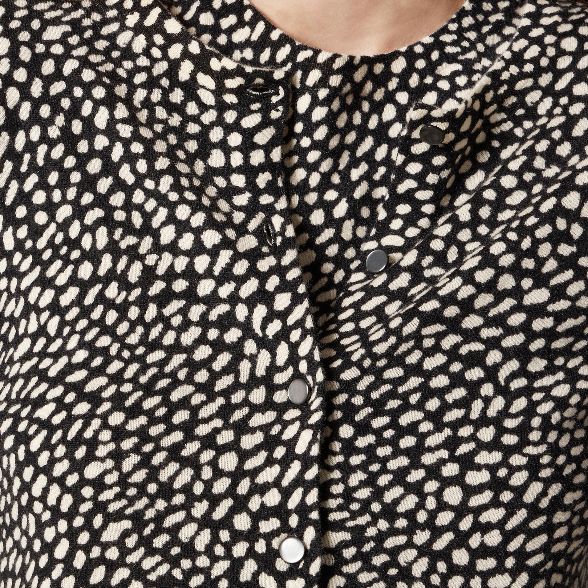 Featherweight cashmere cardigan in spot print Product Image