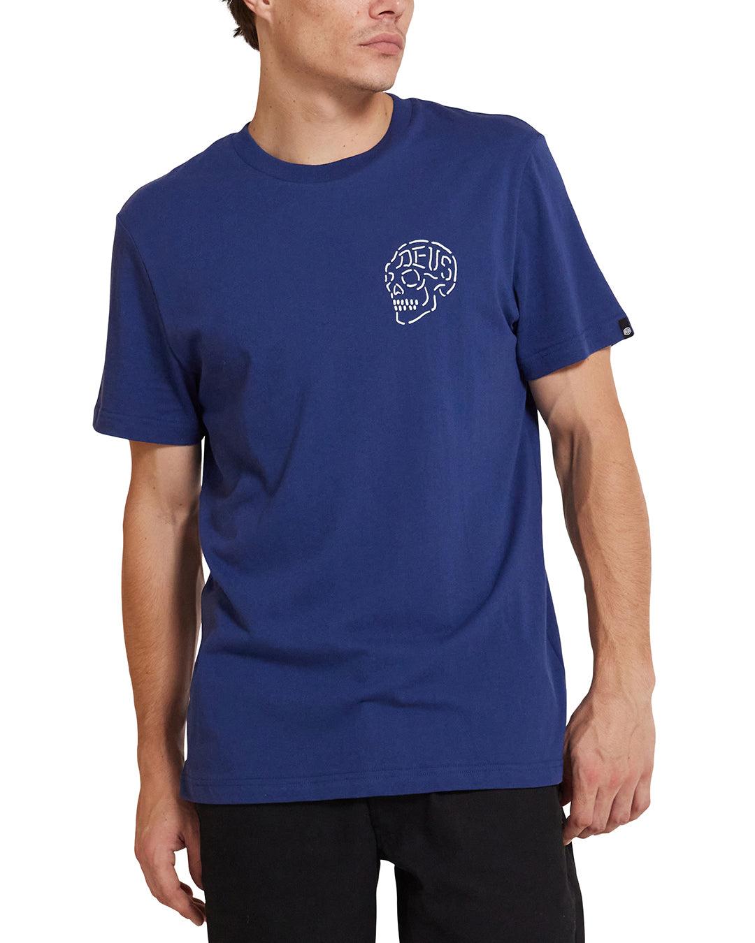 Venice Skull Tee - Mechanic Blue Product Image