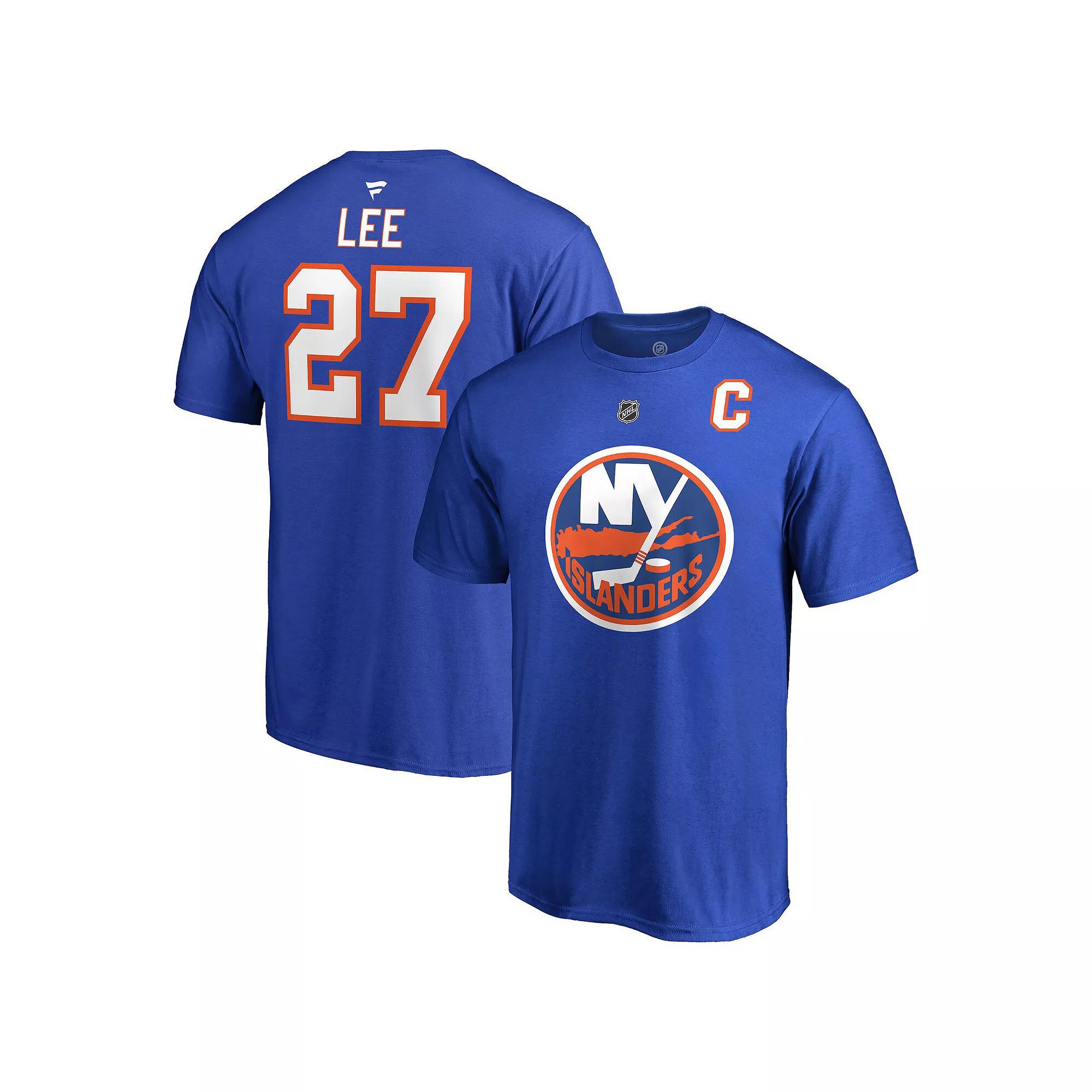 Men's Fanatics Branded Anders Lee Royal New York Islanders Name & Number T-Shirt, Size: Small, Isl Blue Product Image