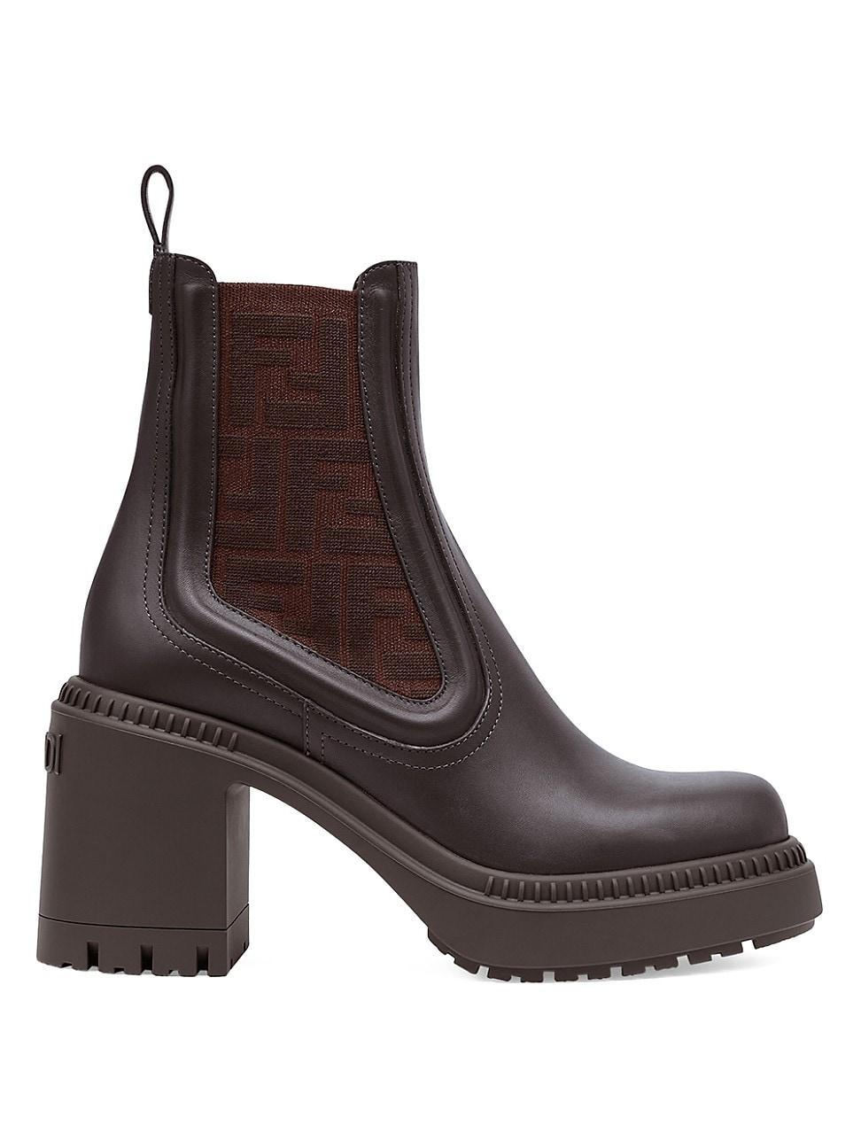 Womens Domino 95MM Leather Biker Booties Product Image