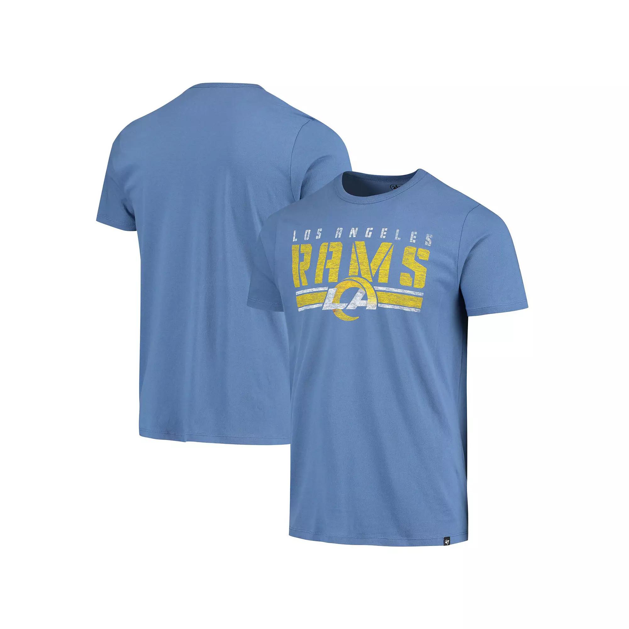 Men's '47 Heathered Royal Los Angeles Rams Stripe Thru Franklin T-Shirt,  Product Image