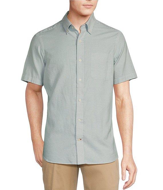 Cremieux Blue Label Stripe Lightweight Oxford Short Sleeve Woven Shirt Product Image