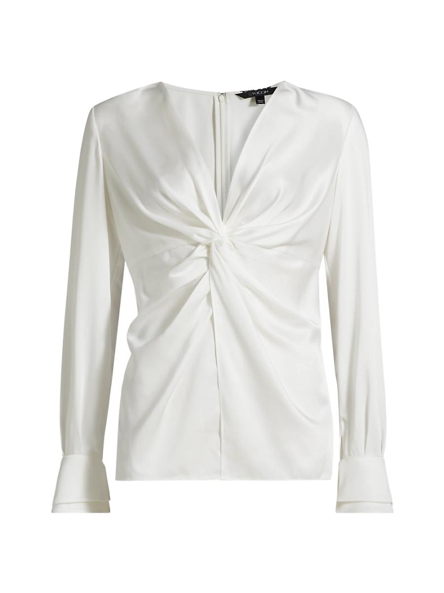 Womens Lauren Twist V-Neck Blouse Product Image