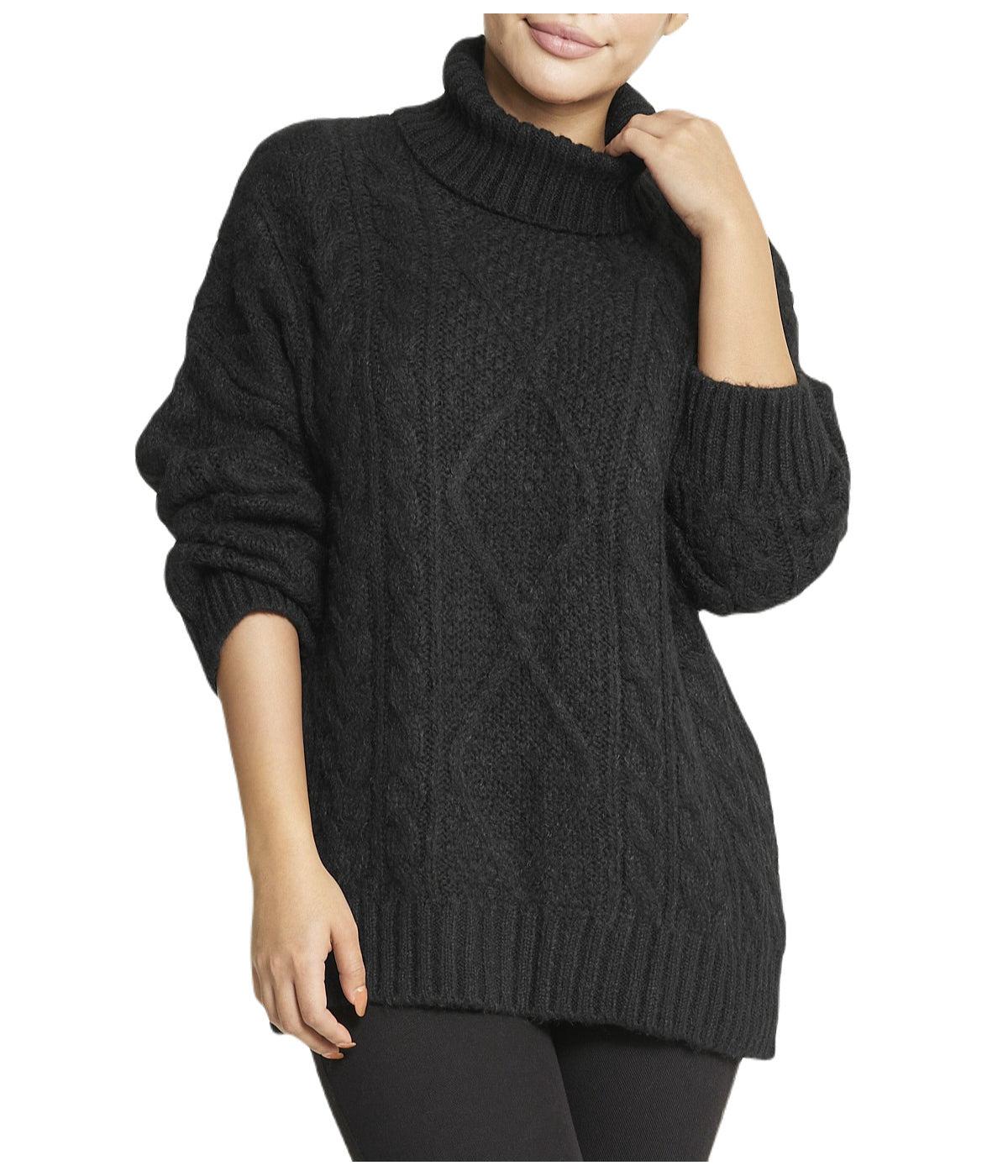 Cable Turtleneck Sweater Product Image