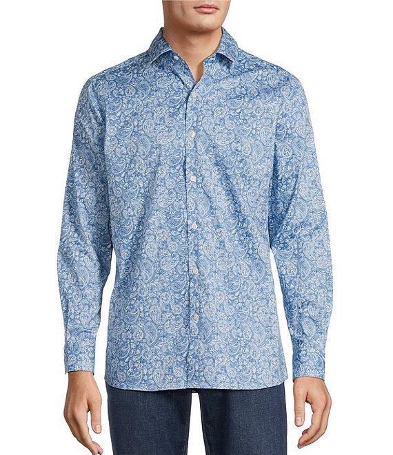Hart Schaffner Marx The Mr. Classic Collection Long Sleeve Paisley Button-Front Shirt Product Image