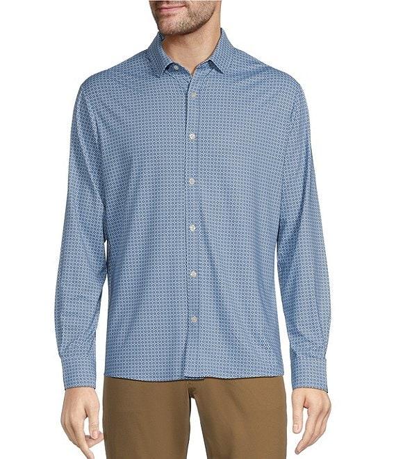 Hart Schaffner Marx Diamond Print Long Sleeve Luxury Performance Sportshirt Product Image