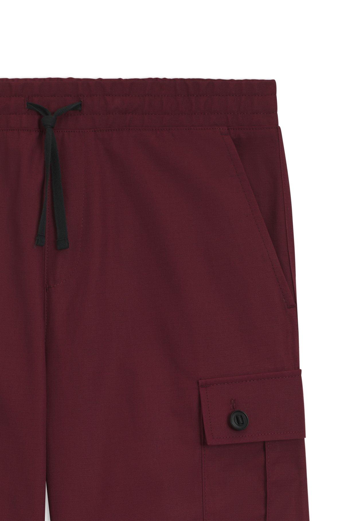 Regular-fit cargo trousers in ripstop cotton Product Image