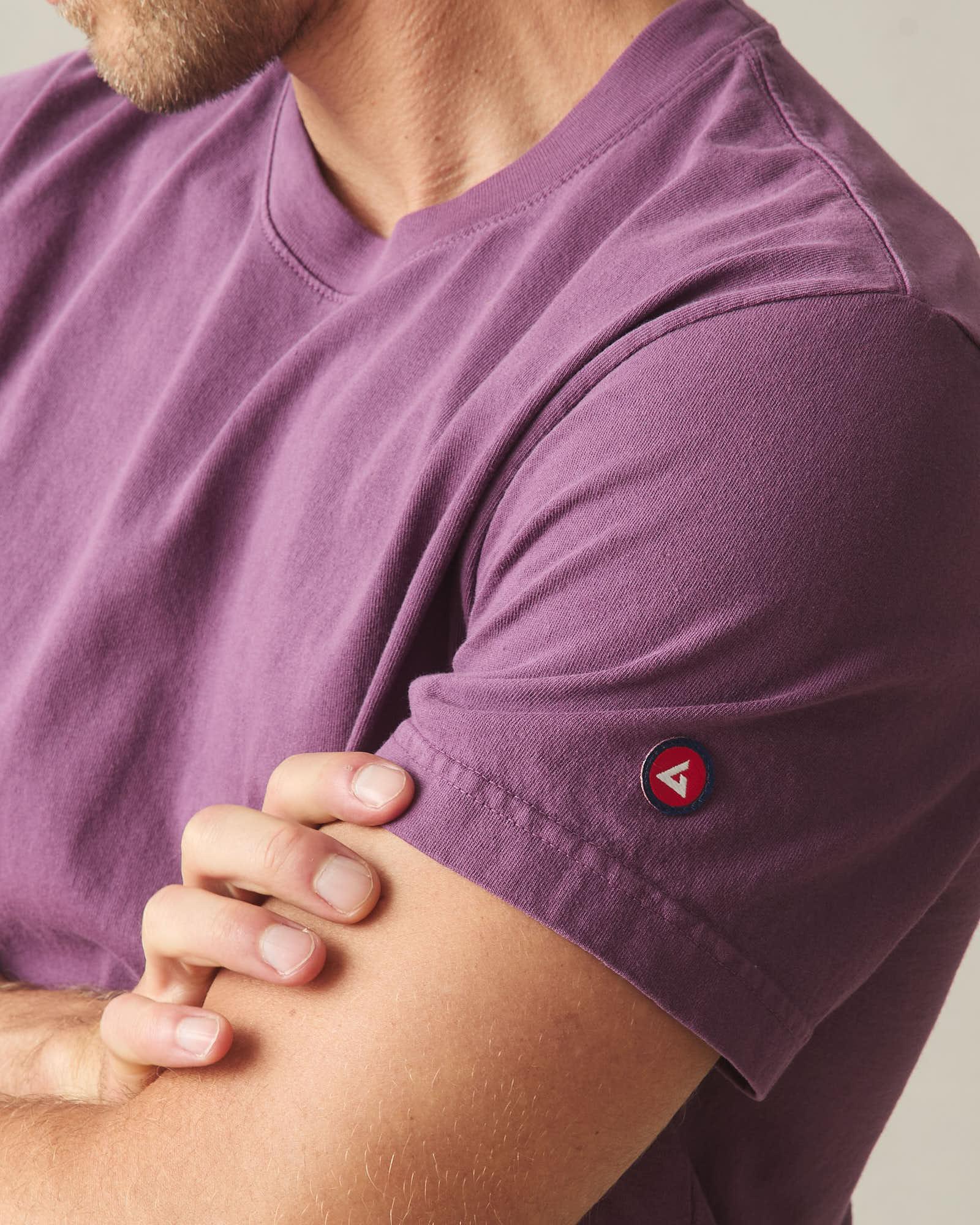 Men's Vintage Crew Tee - Washed Italian Plum Product Image