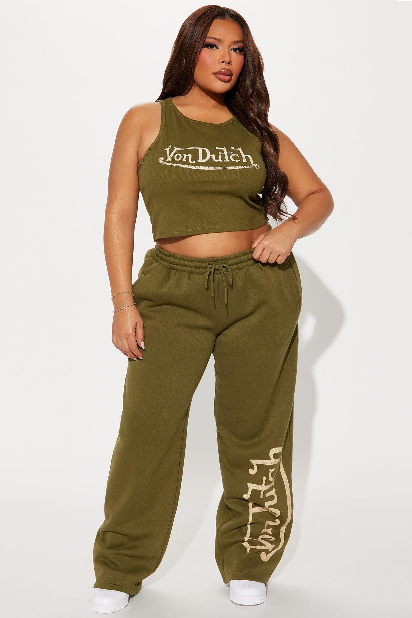 Von Dutch Vintage Tank Top - Olive Product Image