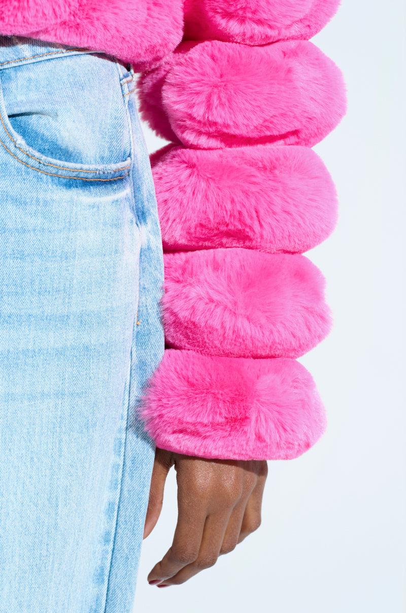 POPCORN FAUX FUR IN PINK Product Image