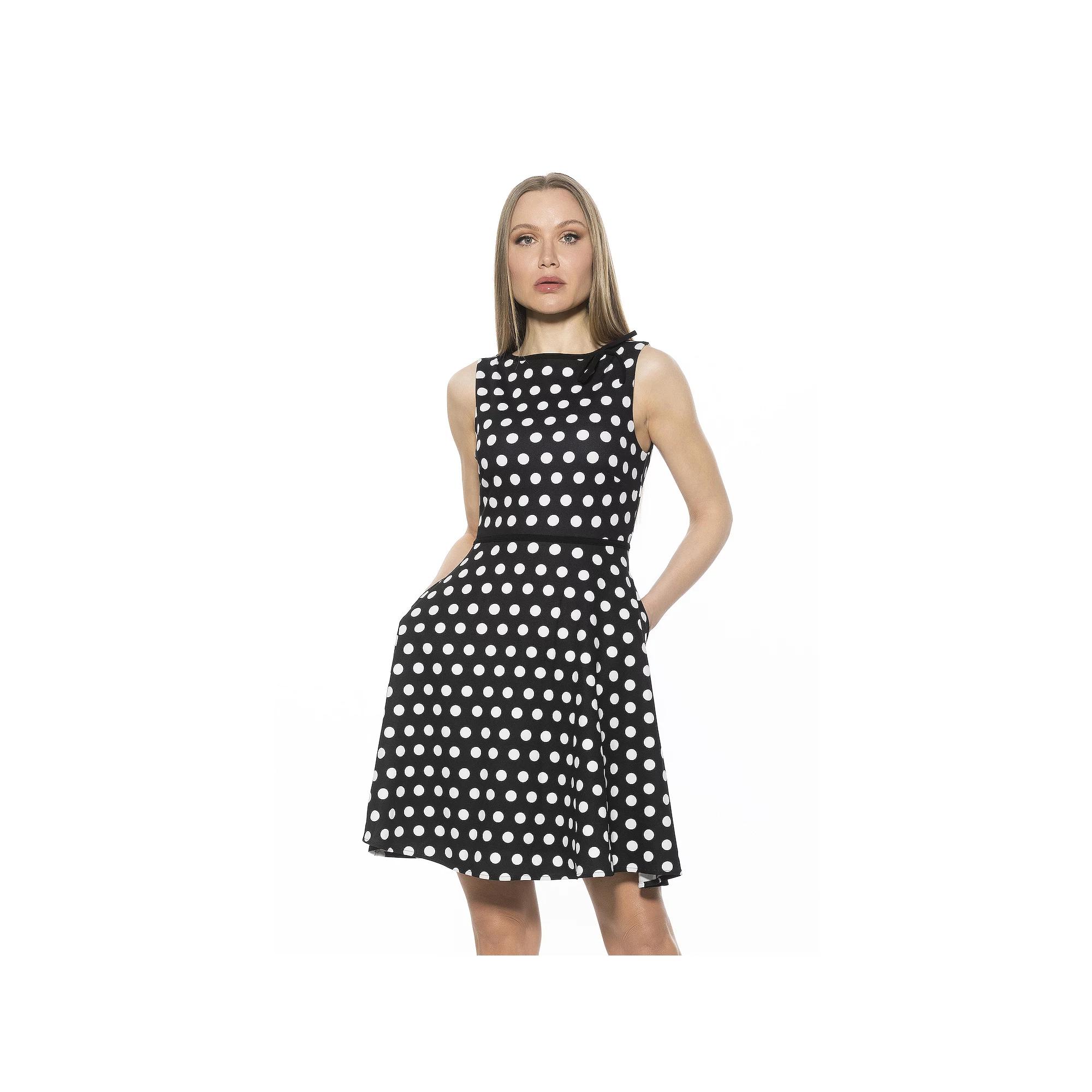 Women's ALEXIA ADMOR Ida Crewneck Fit And Flare Dress,  Product Image