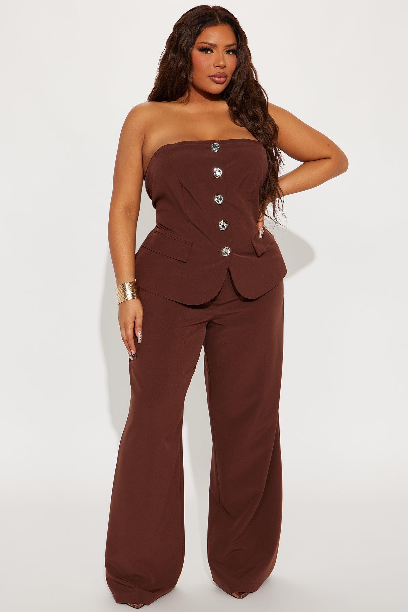 Making Decisions Pant Set - Chocolate Product Image