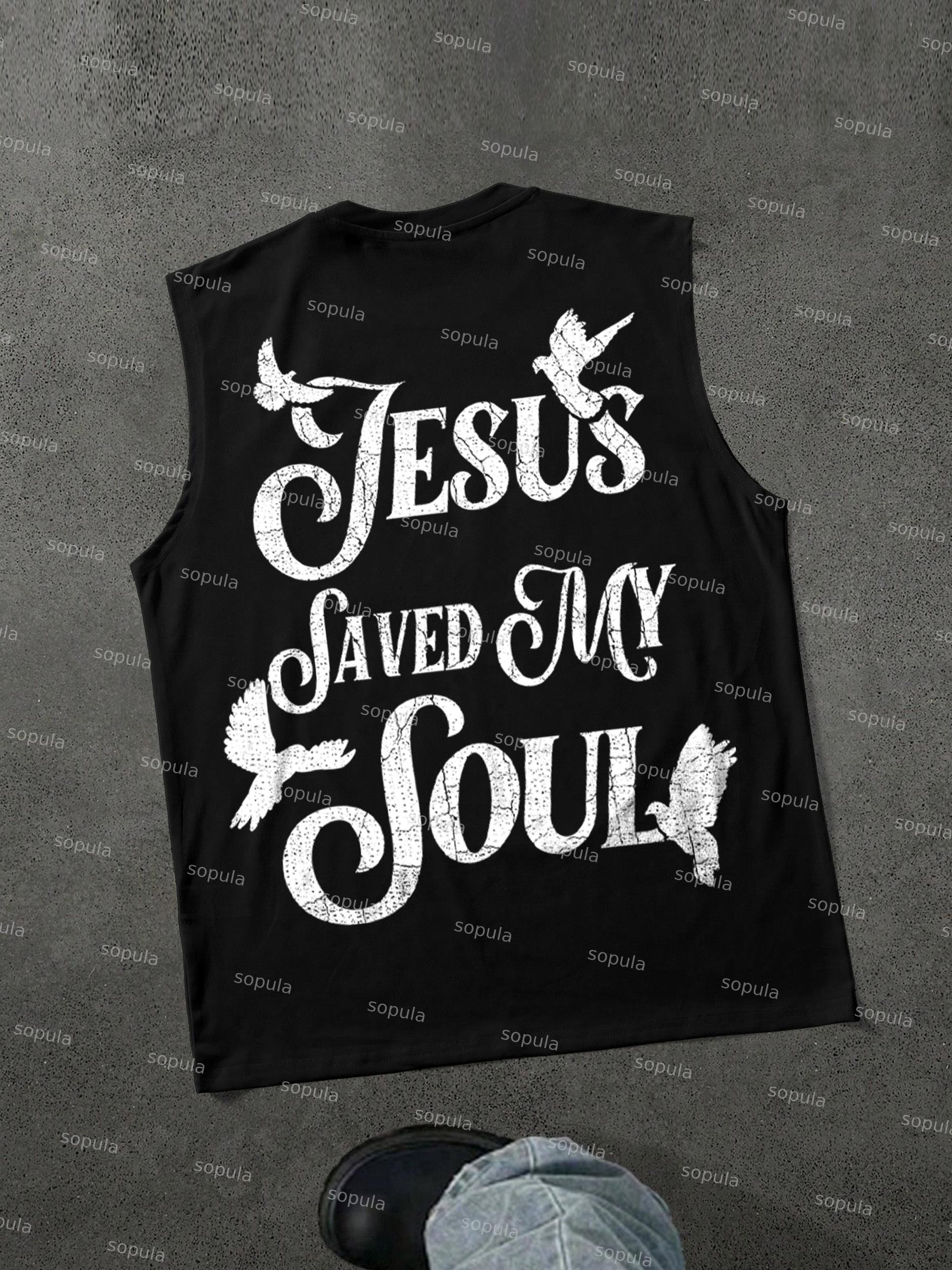 Jesus Saved My Soul Print Tank Top Product Image